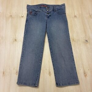 Y2K Mudd Low Rise Straight Jeans Juniors 9 Med Wash Stretch Denim Regular Fit